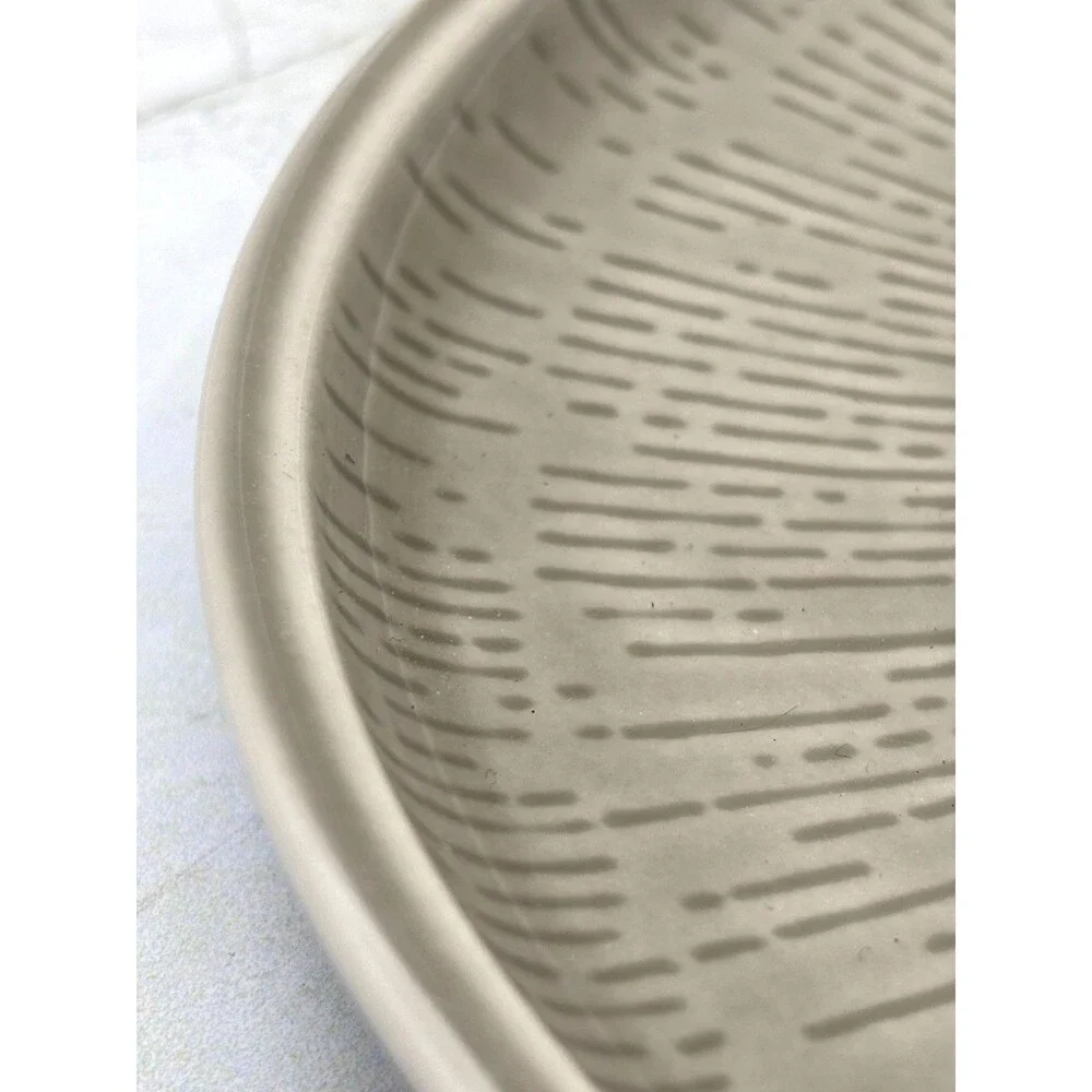 Schönwald Germany 620 Porcelain Plate Set of 4 Radial Pattern Gray‎ Frost Shiro
